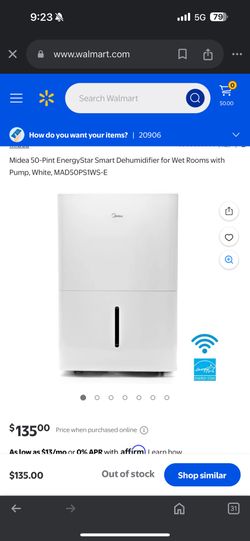 Midea 50-Pint Dehumidifier