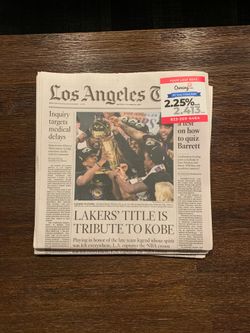 LA Times Lakers NBA Championship Edition