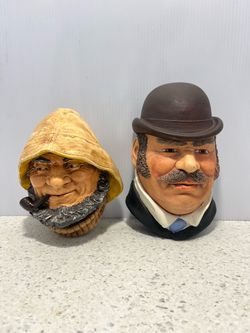 Vintage Two Clay head wall 3D