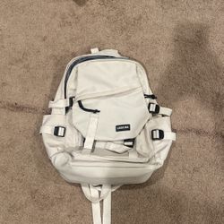white leisure backpack 