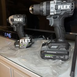 FLEX 24-volt 2-Tool Brushless Power Tool Combo Kit with Soft Case (2-Batteries Included and Charger Included)