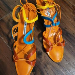 Monolo Blahnik  Strappy Heel