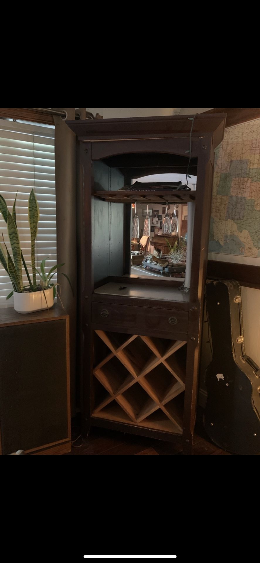 Wooden Wine Rack Cabinet