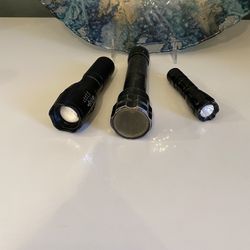 Three Portable Flashlights 
