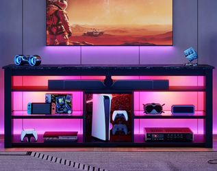 Black Marble Tv Stand 63” 