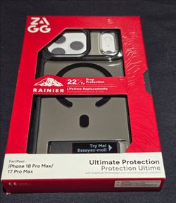 ZAGG iPhone 18/17 Pro Max Rainier Phone Case - Smoke Black