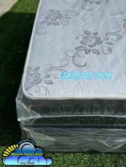 Twin Mattress And Boxspring Bed Set Colchon Y Tambor Nuevo 