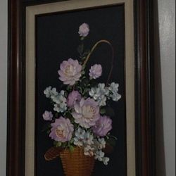 SIGNED JOHNSON  OIL PAINTING - 31"×14"