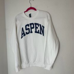 Aspen Graphic Crewneck Sweatshirt White