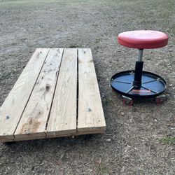 Mechanic creeper and roller seat
