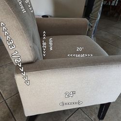 Beige Sofa Chair  Clean Very Good Condition 