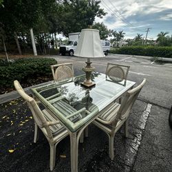 Indoor/Outdoor Glass Dining Table
