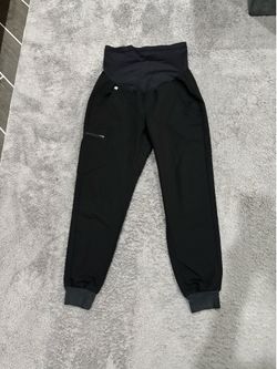 XS/P FIGS Black Maternity Scrub Pants