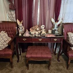 Beautiful Antique Style Decorative Chairs & Ottoman 