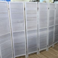 6 panels wood room dividers (96"W×67"H).