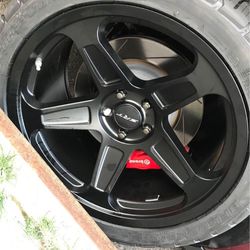 Dodge Demon Replica Rims Staggered w/ two tires for rear rims- Fits Challengers And Chargers 
