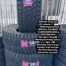 SET OF NEW TIRES, 35X12.50R17 PATRAIDER AT , INCLUDING MOUNTING AND BALANCING. ASK ME FOR ANY SIZE OR BRAND, LLANTAS NUEVAS