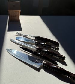 Cutco knife set with wood block - excellent condition
