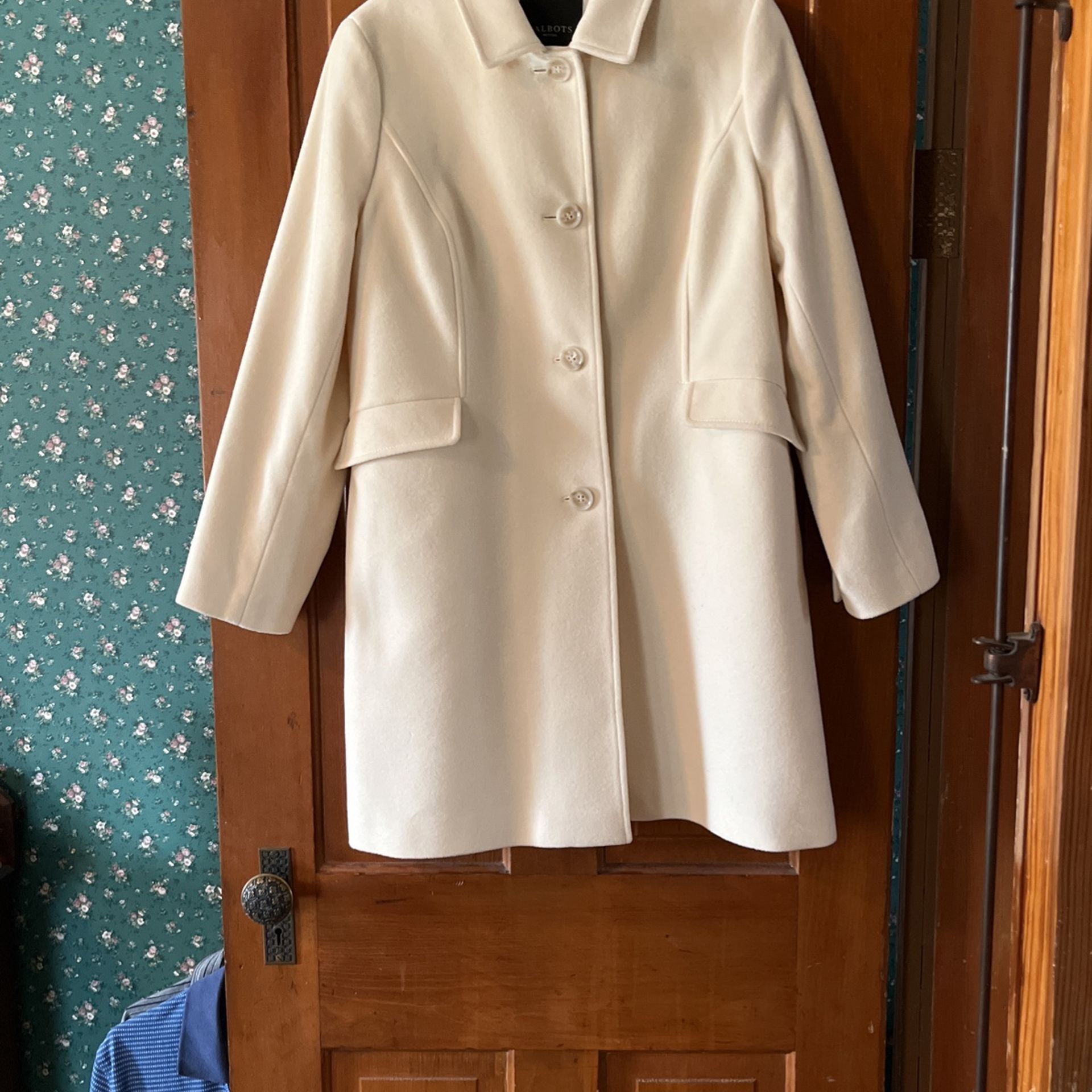 Talbots Ladies Wool Coat Size 14 Petite