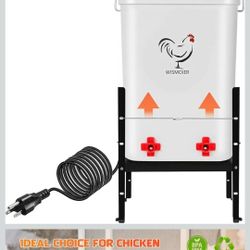 )
3 Gallon Heated Chicken Waterer for Winter Automatic Chicken Water Heater,Adsjustable Height Anti-Freezing Poultry Waterin