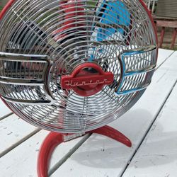 Antique Metal Fan Works Great Brand Hunter 