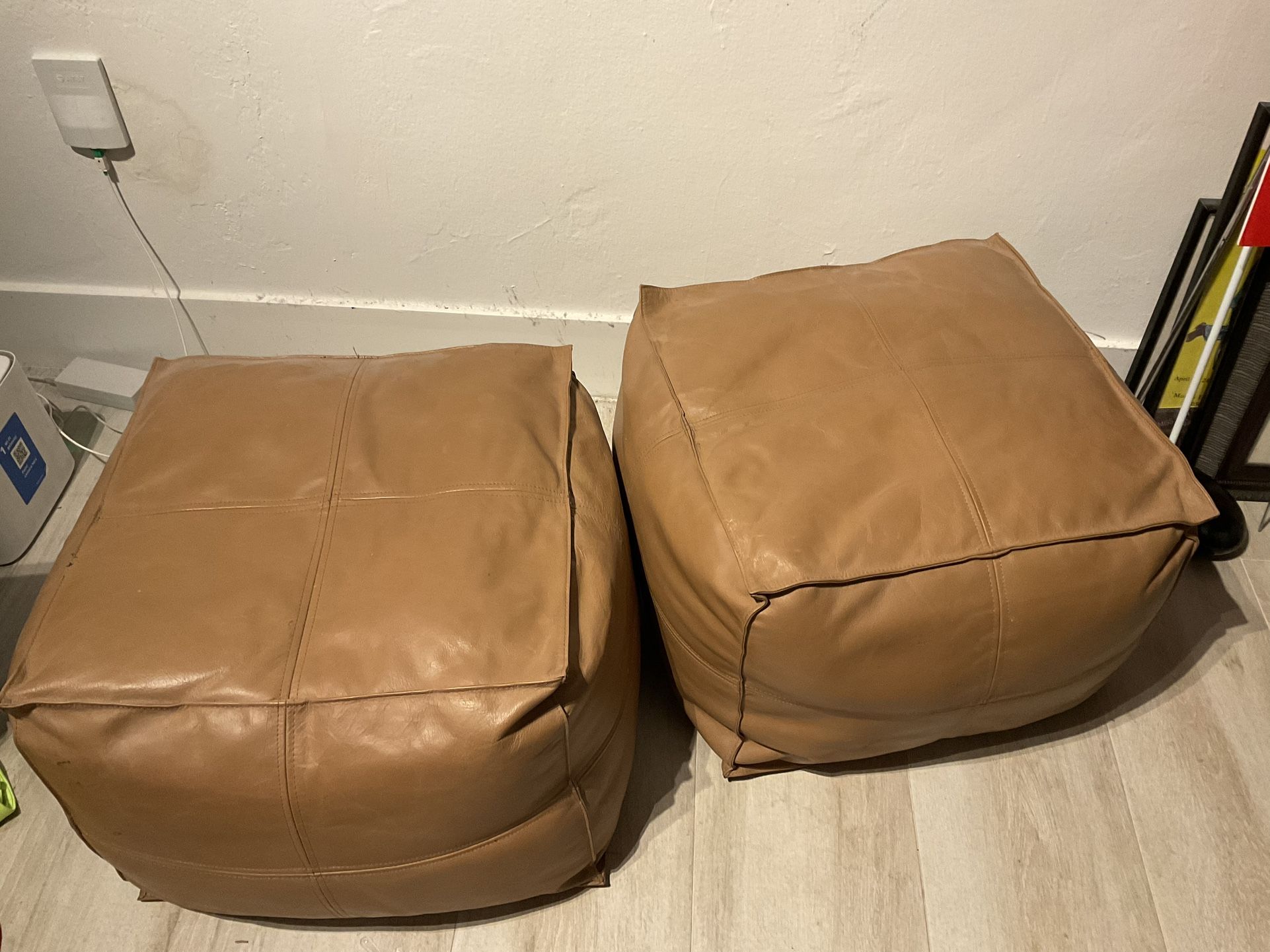 Foot Poof Foot Stool Leather 25$ Each 