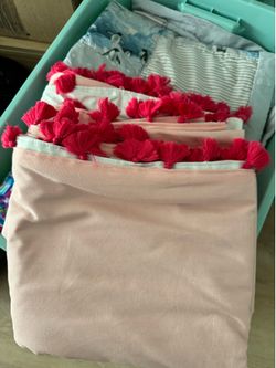 Pillowfort pink blackout curtains x2 84in