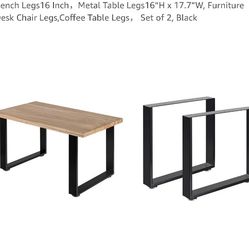 Square 16" Coffee Table, Bench Legs DIY Projects 