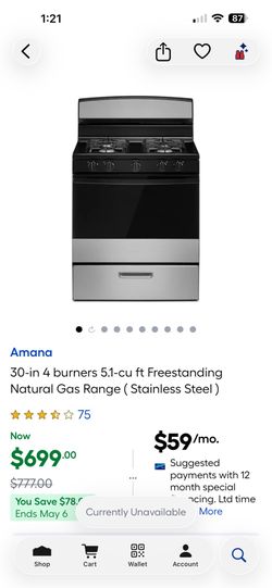 Amana Gas Stove