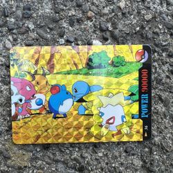 Vintage Holo 1990 Squirtle Vs Marill Vending Machine Sticker 