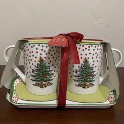 Spode Christmas Tree Polka Dot 2 Piece Mug Set