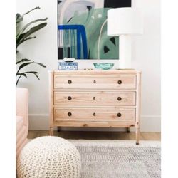Designer 3 Drawer Dresser 40” Solid Wood $2000+ Retail “open box” Delivery Available