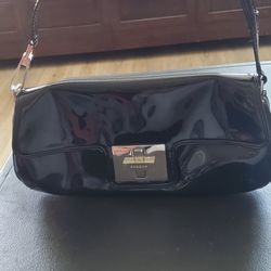 BCBG Black Patent Leather Handbag