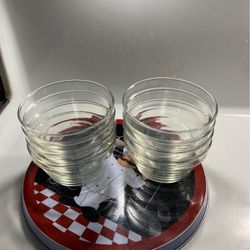 Clear Glass Large Size Side Dishes