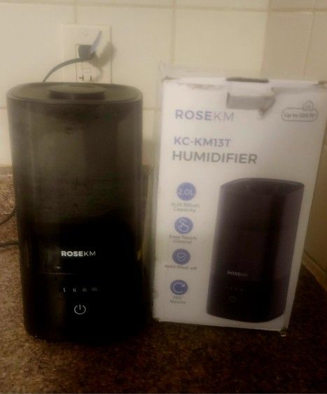 ROSEKM Portable Humidifier 4 SPEEDS 360 Degree NOZZLE Auto Shut Off BNIB Never Used 
