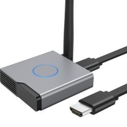Wireless HDMI Display Adapter Dongle 4K, Wireless Receiver, Video/Audio/File Streaming HDMI Wireless Extender from Laptop, PC, Smartphone to HDTV Proj