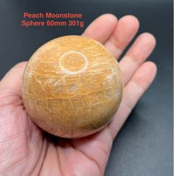 Peach Moonstone Stone Sphere from Madagascar 51mm 182g