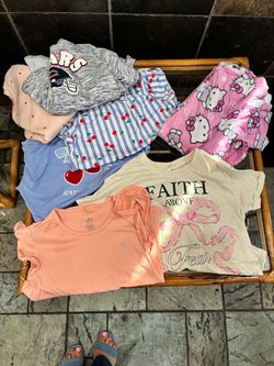 Girls size 10 Fall/Winter/ Spring Tops and Pajamas