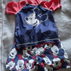 Boys Swim Suit and Rash Guard- Mickey Mouse