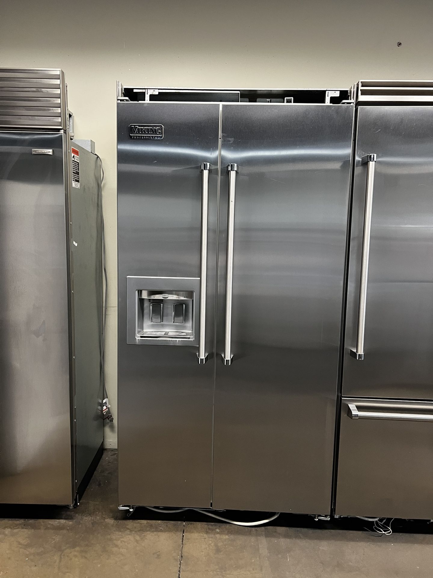 Viking 42”Wide Built In Stainless Steel Side By Side Refrigerator