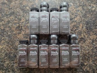 PACK OF 5 Kirkland Signature, Black Pepper with Grinder, 6.3 oz, 2-Count Each