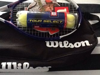 Tennis racket&carrying bag /balls.