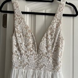 Lulus White Lace Dress - Size XS