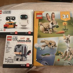 Lego Sets (eeyore, Wall-e And 3in 1 Bunny) Disney 