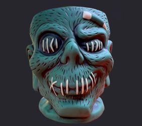 Trader Sams : Shrunken Zombie Head Mug