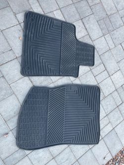 Black Rubber All-Weather Car Floor Mats