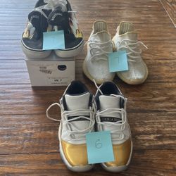 3 Assorted Boys Shoes - Nike Jordan, Adidas Yeezy And Vans Revenge