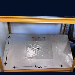 $175 !!! New 3 holes 42"x22" Engineered Stone Bathroom Vanity Sink with backsplash