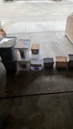 Storage containers and organizing baskets