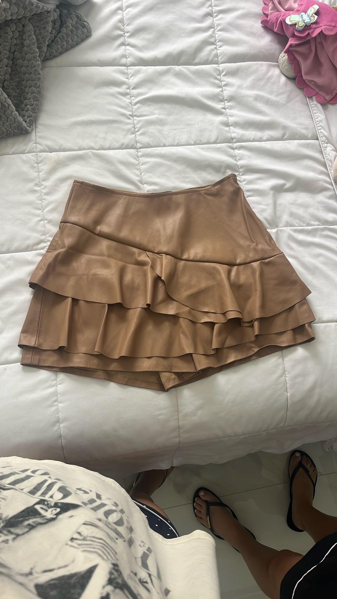 Brown Leather Skirt
